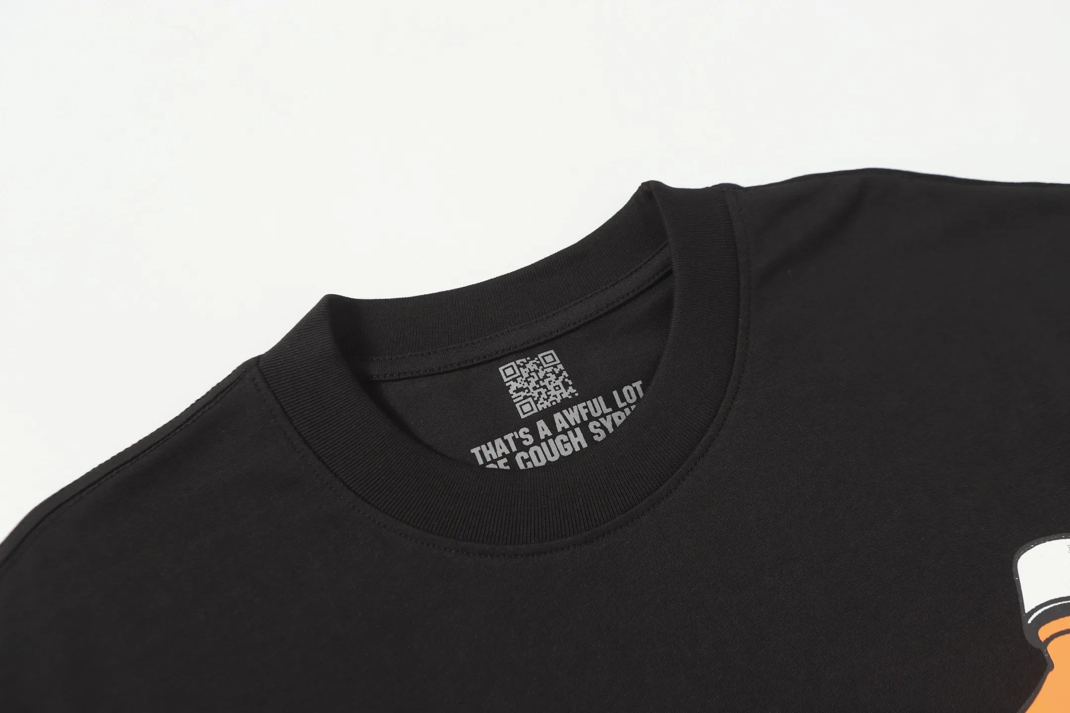 #active Black ｜ THAT'S A AWFUL LOT OF COUGH SYRUP In Stock Real shot American simple trendy brand loose casual T-shirt Fabric (fabric): 32 counts Weight combed double yarn pure cotton Sizes (size): S-M L X L Color (colour): Active Black 👉